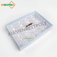 Boîte cadeau Macaron de luxe en carton rigide avec couvercle transparent, 20 pièces, boîtes d'emballage en papier pour desserts et biscuits avec logo imprimé personnalisé