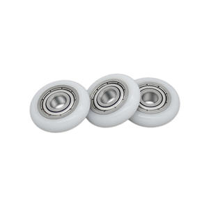 Manufacturer Supplies PVC <b>Window</b> <b>Door</b> Pulleys Stainless Steel S605ZZ Bearing Rubber-Coated Nylon <b>Rollers</b> Guide Wheels 5*20*5mm - Product Image 3