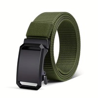 Ceinture tactique décontractée en nylon pour hommes de 1.5 pouces avec boucle coulissante sans trous, garniture réglable pour les jeans, équipement de défense personnelle