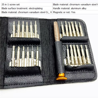 Jeu de tournevis portable 25 en 1 pour outils de tournevis de démontage de téléphone portable adaptés aux appareils informatiques