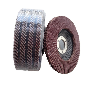 Disco de Láminas Abrasivo de 4 <span class=keywords><strong>Pulgadas</strong></span>, Óxido de Aluminio Rojo, Disco de Láminas para Pulir y Desbastar Acero Inoxidable - Product Image 1