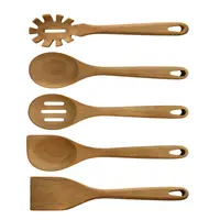 أدوات مطبخ خشبية, مجموعة أدوات مطبخ خشبية من 5 عبوات من أدوات المطبخ