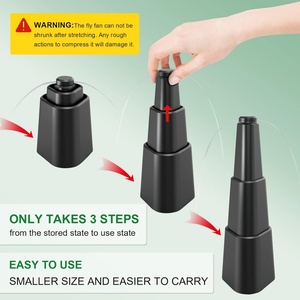 Ventilateur portable de table pour cuisine, lames douces et sûres, anti-moustiques et insectes volants, mini ventilateur répulsif - Product Image 2