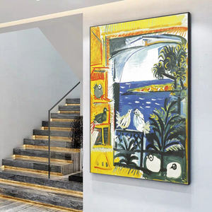 Art mural décoratif moderne fait à la main, toile de paysage, <span class=keywords><strong>affiche</strong></span> reproduisant la peinture à l'huile de <span class=keywords><strong>Matisse</strong></span> Picasso, taille personnalisable - Product Image 3
