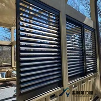 Store banne horizontal moderne en alliage d'aluminium – Durable, écologique, facile à nettoyer, isolation thermique, étanche, pour extérieur, hôtel