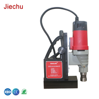Perceuse magnétique à vitesse variable BAOJIE BJ-3800E, machine de perçage industrielle portable avec base magnétique robuste