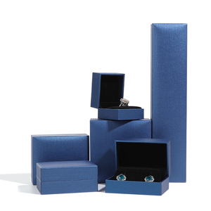 Wholesale Custom Logo Blue Luxury Jewelry Packaging Box for <b>Ring</b> Earring Necklace Bracelet in Stock - Product Image 3