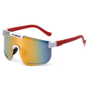 Lunettes de soleil Fly Dream Sports pour enfants et adolescents, protection polarisée UV400, lunettes de cyclisme en plein air, monture carrée, verres miroir verts - Product Image 5