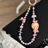Porte-clés miniature officiel original DIY, accessoires de luxe pour téléphone portable, cordon de suspension, vente en gros