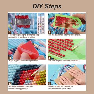 Diamant peinture botanique fleur série romantique fleur de cerisier arbre broderie à la main Premium ambiance Art décoration murale cadeau - Product Image 6