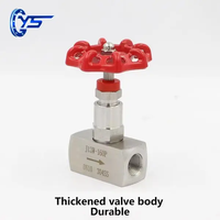 Válvula de aguja manual de acero inoxidable Yaosheng J13W 304/316 DN15-25 PN320 de alta presión con rosca interna de 1 vía