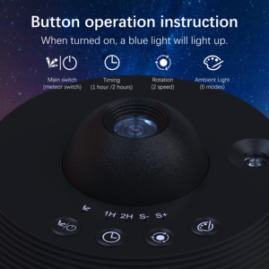Nuovo Proiettore Planetario 2024 con Stelle e Meteore, Proiettore Galattico per Arredamento Camera da Letto, Proiezione HD 4K, Luce Notturna Galattica - Product Image 3