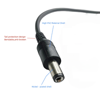 Câble d'alimentation SHANWEI USB 2.0 vers connecteur DC 5,5 x 2,5 mm 5,5 x 2,1 mm 4,0 x 1,7 mm 3,5 x 13 mm 1 ampère