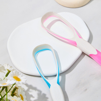 Nettoyeur de langue en plastique, pour usage domestique, portable, écologique, gratte-langue personnalisé pour les soins bucco-dentaires