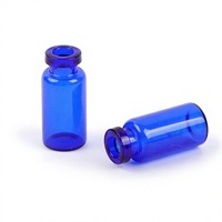 Flacons en verre transparent bleu avec bouchon à vis pour emballage pharmaceutique, solution originale, alyquotée et protégée de la lumière