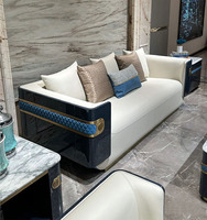 Ensemble de canapés modulaires convertibles de luxe Fuenistyle en cuir véritable de haute qualité pour salon, chambre et sous-sol