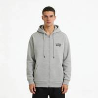 Sweat-shirt à capuche en coton personnalisé EM, brodé, hiver, lettres, fermeture éclair intégrale, grande taille, unisexe, pour le travail