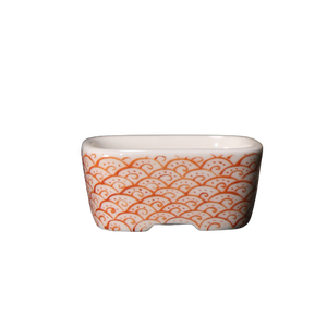 Maceta Rectangular de Cerámica Pintada a Mano Estilo Japonés, Mini Maceta del Tamaño de una Palma para Bonsái - Product Image 5