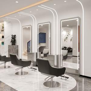 Miroir mural de salon de <span class=keywords><strong>coiffure</strong></span> moderne à LED, équipement de salon de beauté, vente chaude - Product Image 5