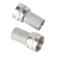 Conector de Cable Coaxial Tipo F de 75-5 con Rosca, Conector Macho Tipo F para Cable Coaxial de Antena de TV Satelital RG6, Adaptador
