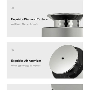 Diffuseur d'arômes intelligent électrique sans eau, en métal noir, pour maison et voiture, diffuseur de parfum d'ambiance, vente chaude - Product Image 4