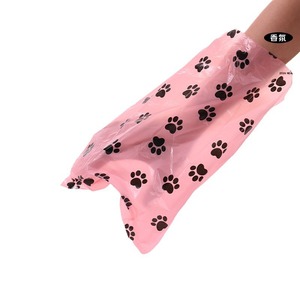 Bolsas para excrementos de mascotas con estampado de pata rosa y aroma, para la recolección de desechos de perros y gatos, bolsas de basura desechables - Product Image 2