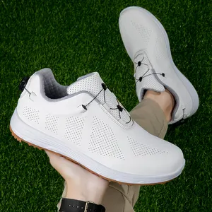 Factory Custom Oem outdoor full leather breathable women chaussures de golf zapatos de Golf Shoes For Men