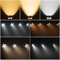 Projecteur LED COB à quatre yeux de 200 W, contrôle DMX512, indice de protection IP33, pour scène, DJ, discothèques - Blanc, blanc chaud, projecteurs profilés