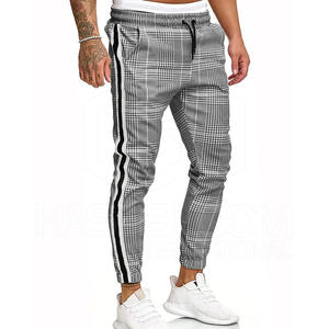 กางเกงจ็อกเกอร์ผู้ชายผ้าฝ้าย100% ลำลองเอวยางยืดลายตรงเอวซักได้น้ำหนักเบา - Product Image 3