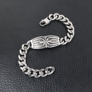 Bracelet en acier inoxydable pour hommes, chaîne géométrique, 22.5Cm, Style Rock Hip Hop, bijoux cadeau - Product Image 3