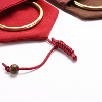 DIGU Pochettes à Bijoux de Luxe, Sacs Cadeaux à Cordon, Sacs de Rangement Doux Rouges pour Bagues, Colliers, Broches, Sacs de Voyage Organisateurs