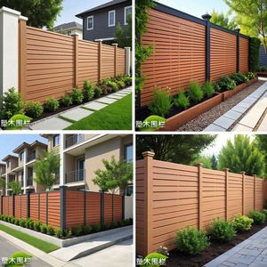 Panneaux de clôture en composite bois-plastique (WPC) extrudés, imperméables, faciles à assembler, couleur personnalisée, certifiés ISO9001, pour la maison et le jardin - Product Image 1