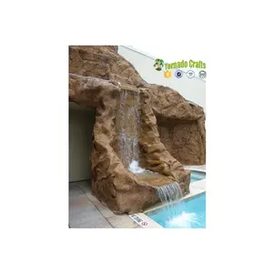 קיר זרבובית מזרקת נירוסטה פיברגלס מים תכונה עבור חיצוני דקורטיבי גן
