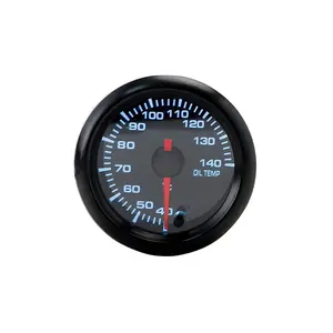 Olie Temperatuurmeter 2Inch 52Mm 12V Wijzer Led Olie Temp Meter 40-140 Celsius Graad Olietemperatuur Meter Auto Meter