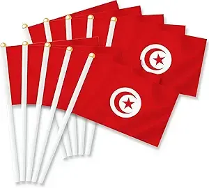 سعر الجملة مجموعة علم تونس تيشيرت يلوحون باليد العلم سوار وسادة راية وطنية أعلام سلسلة للترويج - Product Image 5