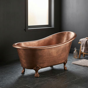 Bañera de Cobre con Base Decorativa, Bañera de Cobre Independiente con Base Decorativa - Artesanía India - Product Image 1