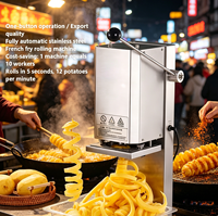 Nouvelle machine automatique professionnelle pour la découpe de frites bouclées et la fabrication de chips de pommes de terre pour la restauration rapide