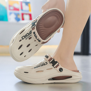 Sabots solides pour hommes, été, bout fermé, semelle extérieure en EVA, respirants, chaussures décontractées pour la conduite et la plage - Product Image 2
