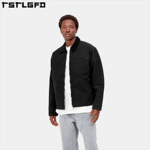 Custom Eco-friendly Sustainable <b>Jackets</b> Heavyweight Winter <b>Corduroy</b> Boxy Fit Quilted Lining Canvas Detroit Coaches <b>Jacket</b> <b>Men</b> - Product Image 4