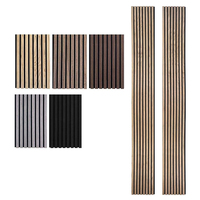 Paneles Acústicos de Listones de Roble al por Mayor, 94.5x12.8 Pulgadas, Panel Acústico Decorativo de Listones de Madera para Reducción de Sonido, para el Hogar y Gimnasios, APK011