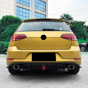 Volkswagen Golf 7.5 Rear <b>Diffuser</b> TCR Style Piano Black Carbon Fiber Texture PP Material - Product Image 2