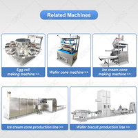 Chaîne de production entièrement automatique HNOC pour la fabrication de petits rouleaux d'œufs, machine à gaufrettes creuses