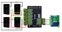 Convertidor Wiegand de 4 vías/Módulo Wiegand 4 en 1/Convertidor Multi WG para Sistema de Control de Acceso a Puertas