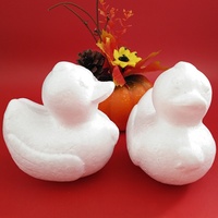 Forme de canard en polystyrène léger 9,5 cm, non décorée, surface lisse, pigment velours, pour projets de fêtes