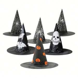 Chapeau magique <span class=keywords><strong>Harry</strong></span> <span class=keywords><strong>Potter</strong></span>, accessoires de cosplay, chapeau de sorcière noir pour fête d'Halloween, chapeau de fantôme de sorcier - Product Image 5