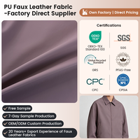 Tissu en cuir PU aqueux mauve pâle 0,5 mm léger élégant chic pour robe jupe manteau 140 cm sans PFAS