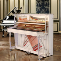 Piano droit acoustique en cristal avec prix d'usine de Chine avec tabouret de piano
