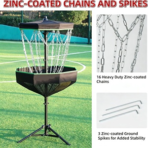 Cesto Portatile per <span class=keywords><strong>Disc</strong></span> <span class=keywords><strong>Golf</strong></span> in Acciaio Resistente, Ideale per Allenamento in Giardino e Tornei - Product Image 3