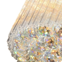 Lustre de luxe pour hôtel, suspension pour salon, lustre en cristal fantaisie, panneau de plafond en cristal moderne, luminaire suspendu en cristal LED
