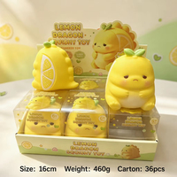 Jouet en caoutchouc souple TPR en forme de dragon au lait citron, mignon et compressible, pour la fête, avec logo personnalisé, anti-stress, vente en gros